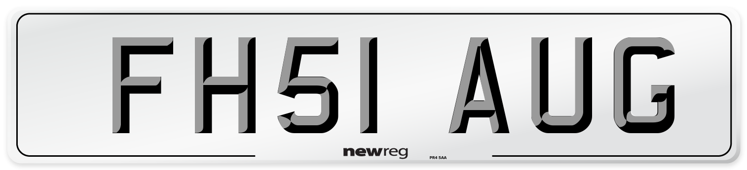 FH51 AUG Number Plate from New Reg